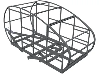 Mini Teardrop Camper Frame 3D Model