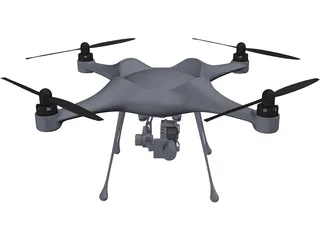 Four-Rotor UAV Drone 3D Model