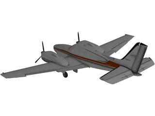 Beechcraft Baron 58 3D Model