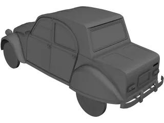 Citroen 2CV AZAM (1969) 3D Model