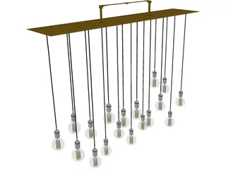 Luster Hanged Pendant Light 3D Model