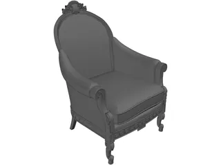 Antique Classic Armchair 3D Model