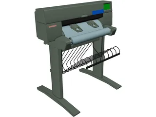 HP450C Plotter 3D Model