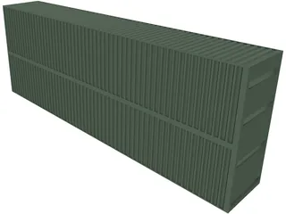 Double Shipping Container 3D Model