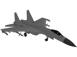 Sukhoi SU-35S Flanker-E 3D Model