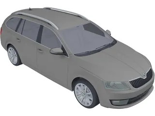 Skoda Octavia Combi (2014) 3D Model