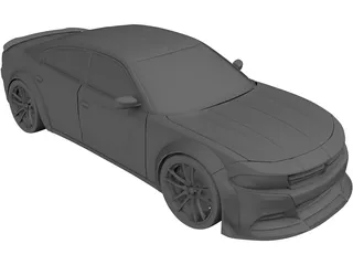 Dodge Charger RT Wide Body (2017) 3D Model