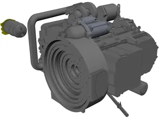 Perkins 1104D-44t Engine 3D Model