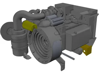 Perkins 1104A-44T Engine 3D Model