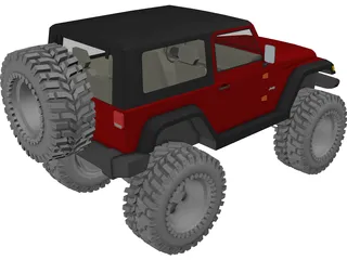 Jeep Wrangler TJ (2006) 3D Model