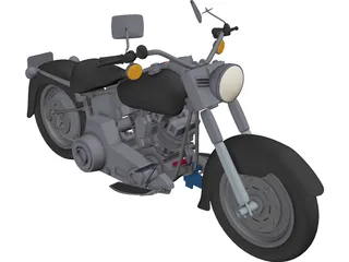 Harley-Davidson Fatboy 3D Model