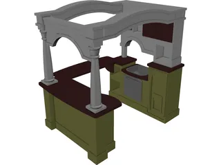 Kitchen Playhouse 3D Model