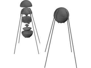 Sputnik Satellite 3D Model