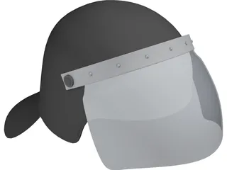 Anti-Riot Police Helmet 3D Model