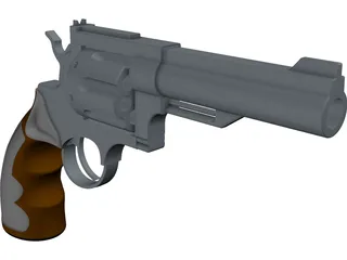 Smith and Wesson Revolver 3D Model