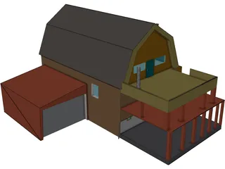 Russian Village House  3D Model