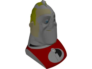 Mr. Incredible Head 3D Model