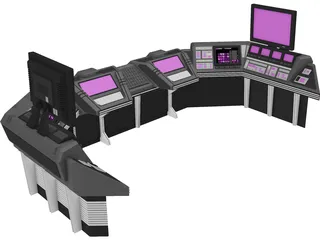 Workstation Console 3D Model