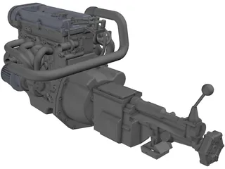 Ford Zetec Engine 3D Model