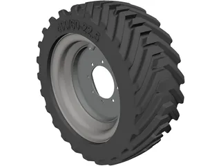 400/60-22.5 Tyre 3D Model