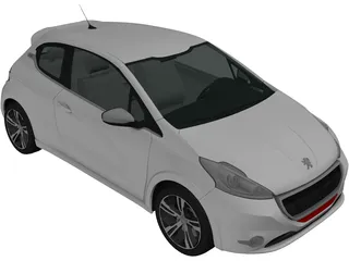 Peugeot 208 GTI (2013) 3D Model