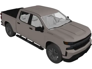 Chevrolet Silverado 1500 Crew Cab LT (2019) 3D Model