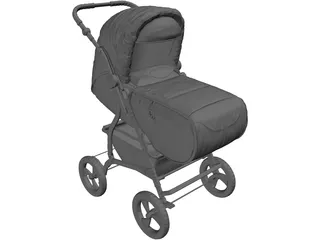 Baby Stroller 3D Model