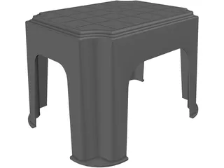 Plastic Stool 3D Model