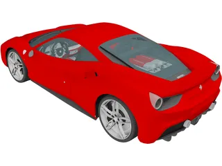 Ferrari 488 GTB (2016) 3D Model