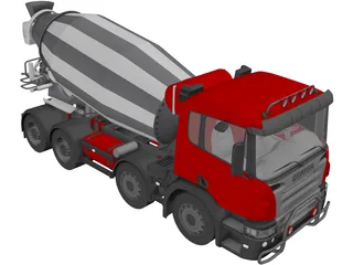 Scania Cement Truck 3D Model
