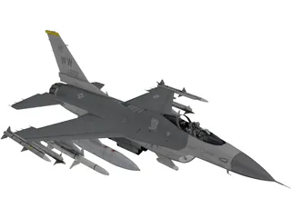 F-16C USAF 3D Model