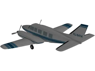 Piper PA-31 Navajo 3D Model