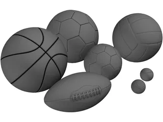 Balls Collection 3D Model