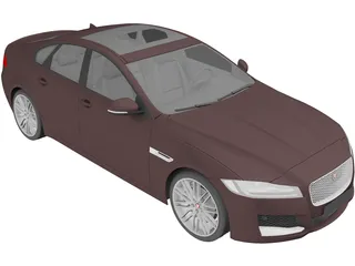 Jaguar XF (2016) 3D Model