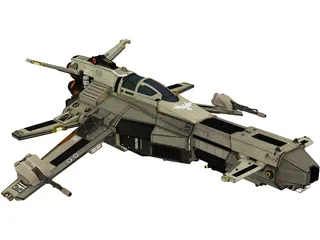 Star Conflict Spaceship Dverg 3D Model