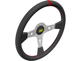 OMP Racing Steering Wheel 3D Model