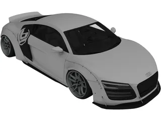 Audi R8 V10 Liberty Walk (2014) 3D Model