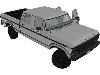 Ford F-Series Crewcab (1978) 3D Model