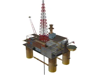 Oil Platform 3D Model