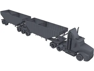 Mack Grain Truck 3D Model