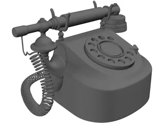 Western Electric Rotary Dial Phone 3D Model