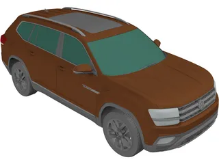 Volkswagen Teramont (2017) 3D Model