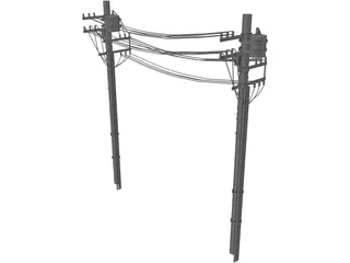 Power Line 3D Model