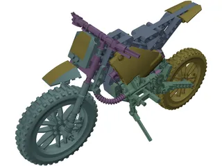 Lego Motorcycle 3D Model