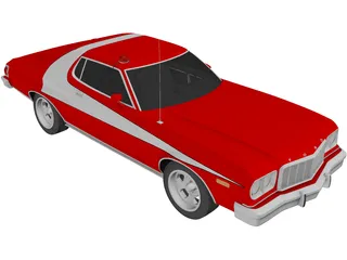 Ford Gran Torino (1975) 3D Model