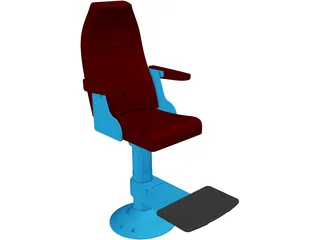 Ship Captain Chair 3D Model