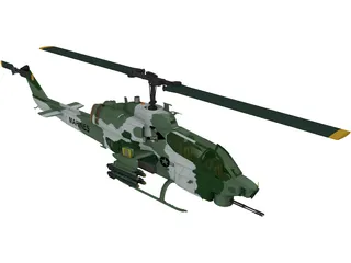 Bell AH-1W Super Cobra 3D Model