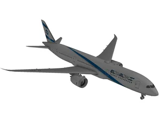 Boeing 787-9 Dreamliner El Al 3D Model