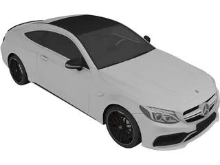 Mercedes-Benz C63 AMG Coupe (2017) 3D Model