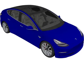 Tesla Model 3 (2020) 3D Model